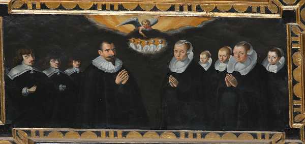 Jens Pedersen Grove 1639 Jens Pedersen Grove fyrforvalter f. 1584 d. 1639 samt hans frste hustru Ane Andersdatter f. 1586 d. 1629 og hans anden...