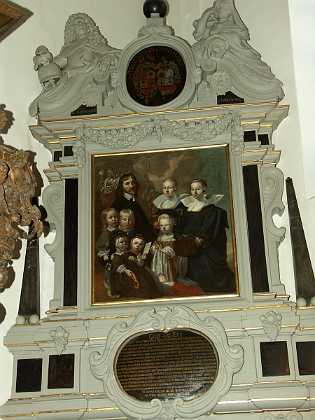 Hans Numsen med Inger Margrete Vibe og brn Hans Numsen Materialskriver ved Holmen, f. 1613 d. 1652, med hustru Inger Margrete Vibe, f. 1622 d. 1648 med...