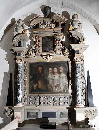 Erik Rosenkrantz ca. 1674 Erik Rosenkrantz og 3 hustruer Margrethe Scheel Mette Rosenkrantz Margrethe Krabbe 1670-79 Århus stift