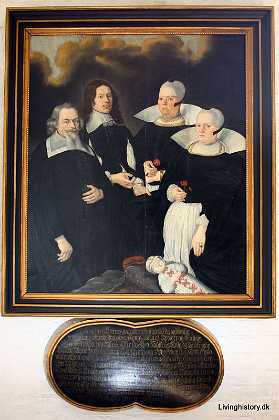 Bunde Jacobsen Anne Jacobsdatter, d. 1657, hendes mand Bunde Jacobsen, kgl. tolder og borgmester, d. 1658, dennes anden hustru Margrete...