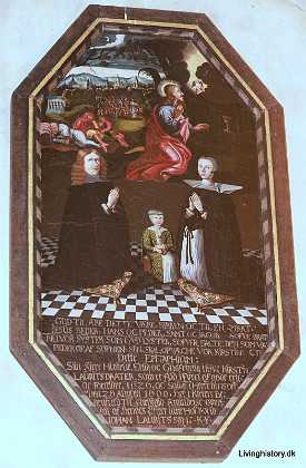 Johan Lauritsen og hustru Kirsten Johan Lauritsen Kirsten Lauritsdatter, f. 1626, d. 1660 1650-59 Roskilde stift