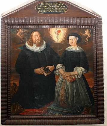 Mikkel Pedersen Faaborg og Karen Nielsdatter Hjort 1672 Sognepræst Mikkel Pedersen Faaborg,f.1622 d.1678, og hustru Karen Nielsdatter Hjort,d. 1678. 1670-79 Roskilde stift