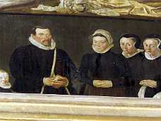 PICT0976 Huge Lutiens f. 1535 d. 1589 og hustru Trine Jacobsdatter f. 1538 d. 1597 samt deres b�rn. Helsing�r stift