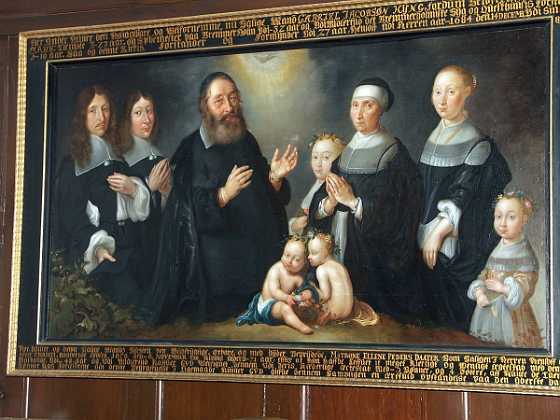 Gabriel Jacobsen Kyng c. 1665 Gabriel Jacobsen Kyng skibsskriver m.m., f. 1603 d. 1684, med hustru Ellen Pedersdatter, f. 1605 d. 1676, samt deres...