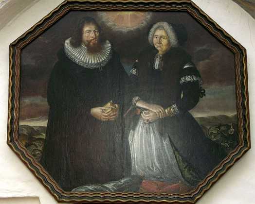 Anders Christensen Schytte ca. 1690 Epitafium over Anders Christensen Schytte til Lynge og Broby f. 15. april 1634 d. 23. okt. 1716, og hans første hustru...
