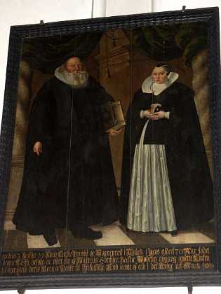 Knud Lerche og Sofia Bathe 1663 Knud Lerche, Sognepræst til Nysted og provst i Musse Herred - f. 1593. Hustru Sofia Bathe f. 1600 d. 1653. 1660-69...