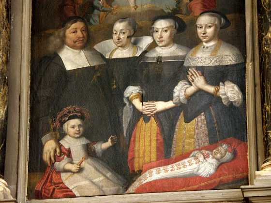 Peder Pedersen Lerche 1668. Peder Pedersen Lerche med 3 hustruer: 1. Anna Hasebart d. 1658. 2. Sophie Pedersdatter d. 1663. 3. Dorthe Nansen f. 1633...