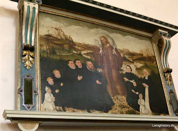 3 Margarethe Drachstedt, gift Major d. 1573 med sin familie Malet af Lucas Cranach den y. 1573 1570-79