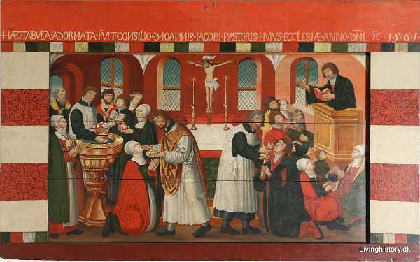 Alterforside fra Torslunde kirke Alterforside fra Torslunde kirke fra 1561, nu på Nationalmuseet. Indeholder den tidligste danske Fremstilling af de...