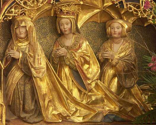 Altertavle Dronning Christine, Prinsesse Elisabet og Prinsesse Elisabet Udført af Claus Berg 1510-19 Fyens stift