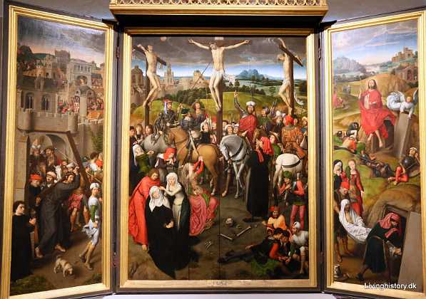 Altarpiece with the Passion of Christ Altarpiece with the Passion of Christ, Greverade family, by Hans Memling 1491. Lübeck Cathedral 1490-99 Tyskland