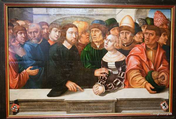 Christus und die Ehebrecherin 2 Christus und die Ehebrecherin 2, Hans Kemmer 1530, for patrons Agneta Kerckring and Johann Wigeninck 1530-39 Tyskland